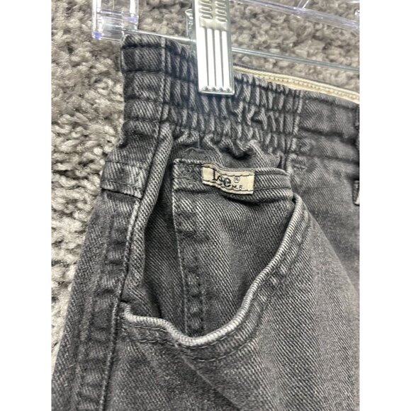 Vtg Lee Jeans Womens 6 Medium Charcoal Gray Relaxed-Fit Side Elastic Tapered Leg - Picture 6 of 16